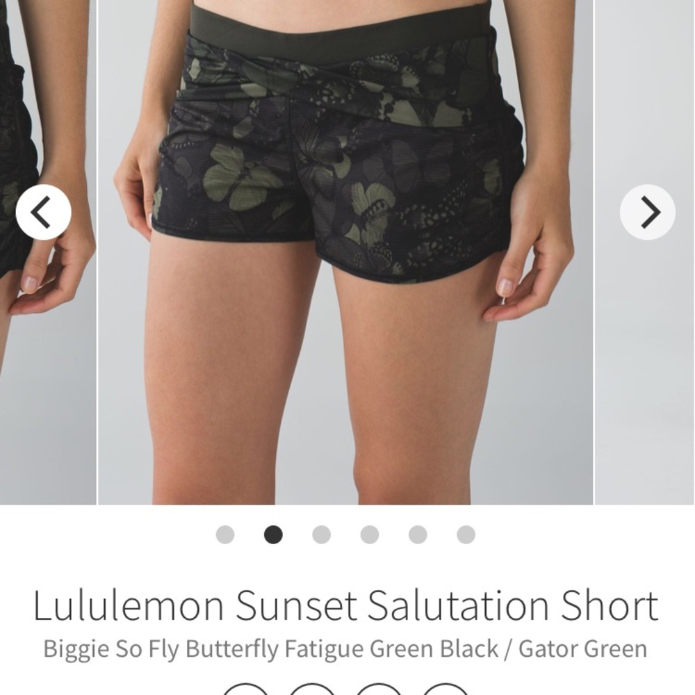 EUC Lululemon Sunset Salutation Shorts